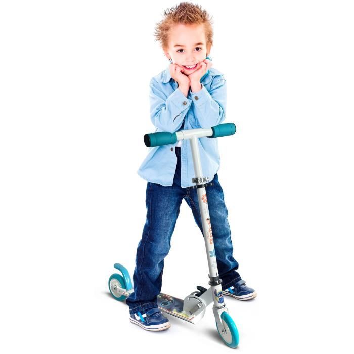 Trottinette Junior Six Degrees Pliable - Roues 180/145 Mm, Hauteur Réglable 78-102 Cm, Certifiée GS