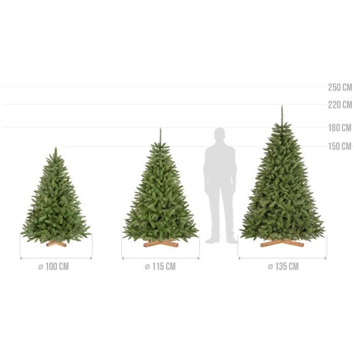 Triumph Tree Arbre de Noël artificiel Tuscane Taille d'épinette en CM: 185  x 109 vert - Cdiscount Maison
