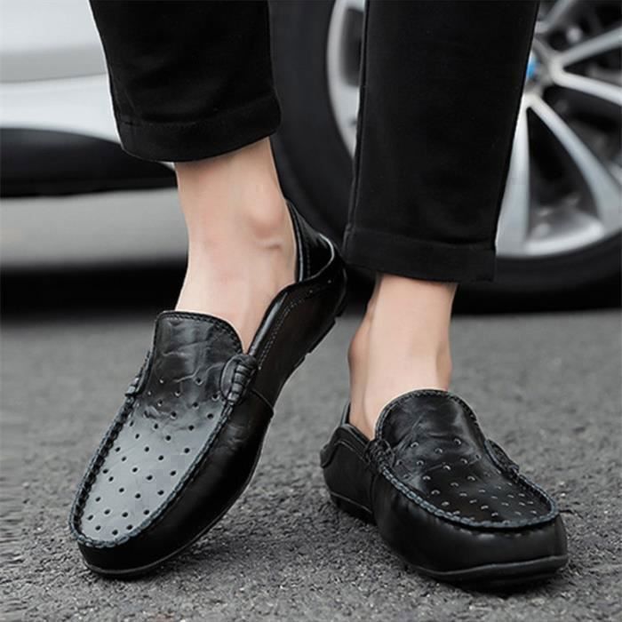 Slip discount cuir homme