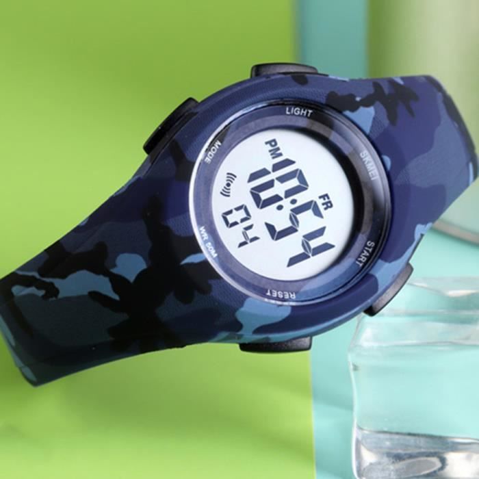Montre Enfant Garcon Fille Sport LED Num rique 50M tanche