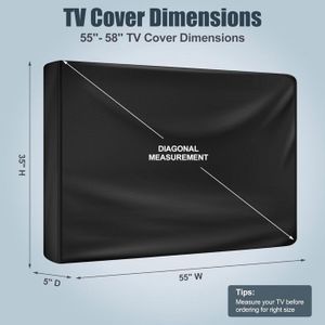 kwmobile Housse écran TV Compatible avec 65 TV - Protection d'écran télévision - Beige