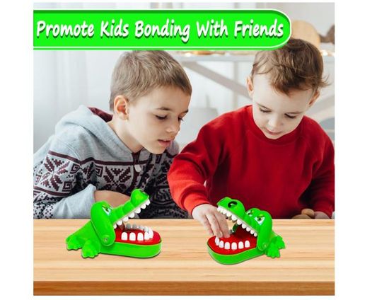Raxfekro Dents de Crocodile Jouet, Jeu de Dents de Crocodile pour Enfants, Amusant Crocodile Bouche Jeu de Mordre Les Doigts, Jeux de Fête, pour Les Garçons et Les Filles