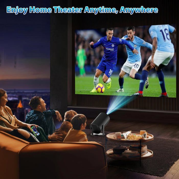 Vidéoprojecteur 4K/1080P Android TV Intégré - Correction Trapézoïdale Auto, Focus Auto, WiFi 6, Bluetooth 5.1 | Support 360° | Pour Cinéma Maison, Extérieur - 11