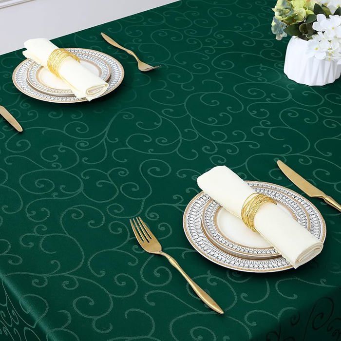 Morbuy Nappe Rectangulaire Anti Tache Nappe De Table 3D Rose