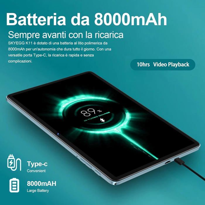 Tablette Android 7 Pouces FHD - 7 Go RAM, 64 Go ROM (extensible) - WiFi 5G, Bluetooth 5.0 - Avec étui Rose Et Application éducative IWawa - 2