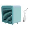 Mini climatiseur portable – Refroidisseur d'air USB rechargeable 200ml silencieux – Pour bureau, chambre et voyage – Vert