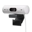 Webcam - Full HD 1080p - Logitech - Brio 500 - Avec exposition auto - Blanc-0