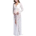 robe de maternité,robe longue de maternité en dentelle,robe de photographie de maternité,Parfait pour séances de grossesse,fêtes-0