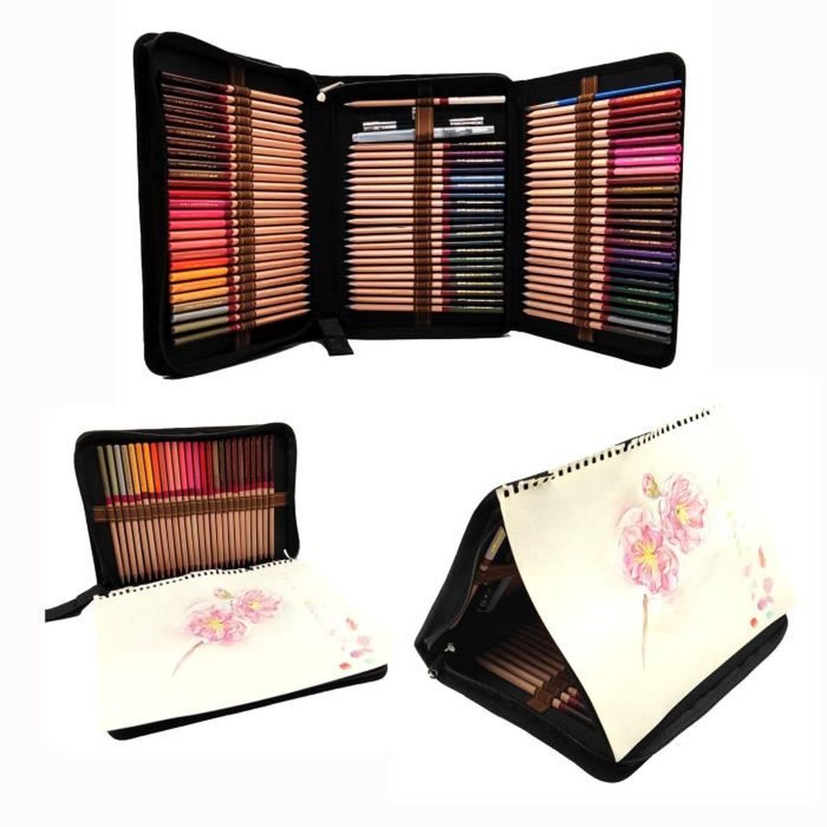 TongFu 72 Crayons De Couleur Professionnels – Mines à L’huile, Couleurs Vibrantes Pour Dessin, Esquisse, Coloriage (adultes & Artistes)