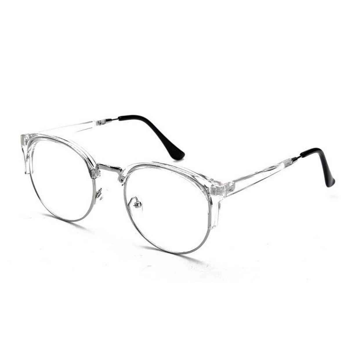 coup En quelque sorte Une façon lunette transparente ronde Coup