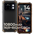 HOTWAV Cyber 13 Smartphone Robuste 16(8+8)Go+128Go 10800mAh Caméra 64MP 6,6'' HD+ 4G Téléphone IP68 Étanche NFC/Face ID - Orange