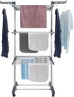 TAOFEDO Séchoir à Linge étendoir 3 Niveaux Pliable en Acier Inoxydable Pour Usage Intérieur/Extérieur 126 x 67 x 172 cm