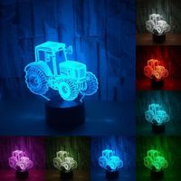 Coloré Tactile lampe 3d Illusion led Veilleuse pour Enfants Bébé Enfants Cadeau De Chevet Chambre Tracteur