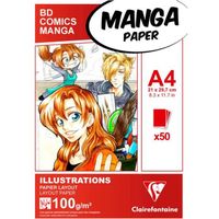 Manga bloc Illustrations A4 50F 100g