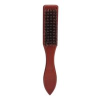 Drfeify Brosse à fondu de coiffeur Barber Blade Brush Cleaning Nylon Composite Wood Beard Barber Fade Brush Supply pour hommes