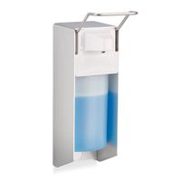 Relaxdays Distributeur de Savon Mural 500 ml, porte-savon rechargeable, produit désinfectant, blanc - 4052025242428