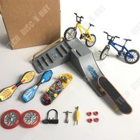 TD® kit mini Finger Bike Skateboard Jouets pour enfants Simulation Bike + Finger Skateboard + Scooter + Vitality Board + Pneu