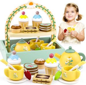 DINETTE - CUISINE Jeux Rôle Tea Party, Jouet Éducatif Éveil Montessori, Gâteau Dessert Dinette Jouet Cuisine