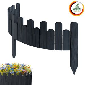 Bordure De Jardin En Bois Clôture D'Extérieur 200 Cm X 30 Cm