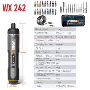 TOURNEVIS WX242 - Worx-Mini tournevis électrique sans fil in