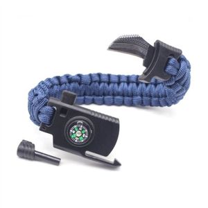 Paracord Bracelet avec Boussole intégré et pipe olive ou noir Survival