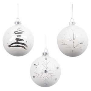 Decoration De Noel Boule En Verre Diametre 8 Cm