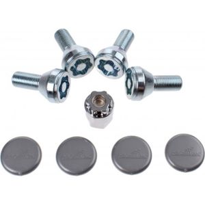 12x1.25 L28 Butzi /écrous de roue antivol chrom/és et 2 cl/és pour Fiat 500