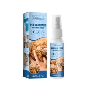 PEIGNE - DÉMÉLOIR 60 ml - Spray coiffant pour animaux de compagnie, produit de nettoyage, antistatique, soin pour poils de chat