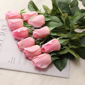 FLEUR ARTIFICIELLE Rose foncé - Bouquet de roses en soie, 1 pièce, Bo