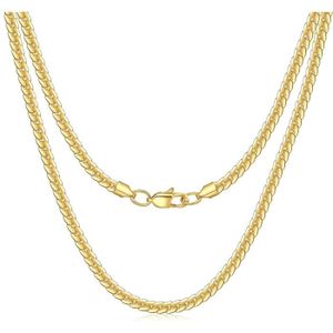 CHAINE DE COU SEULE Chaine Argent | Chaîne En Or | Chaine Noire Pour Homme, 4.5-5.5 Mm Cuban Link Necklace For Men Women Jewelry Gift For Women[G16942]