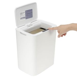 POUBELLE - CORBEILLE poubelle à capteur automatique Poubelle Intelligente Cuisine Grande Chambre Blanc Panneau de Batterie electromenager maison