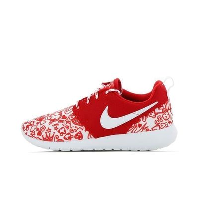 Basket Nike Roshe Run Print NIKE 677784-605 Rouge Enfant