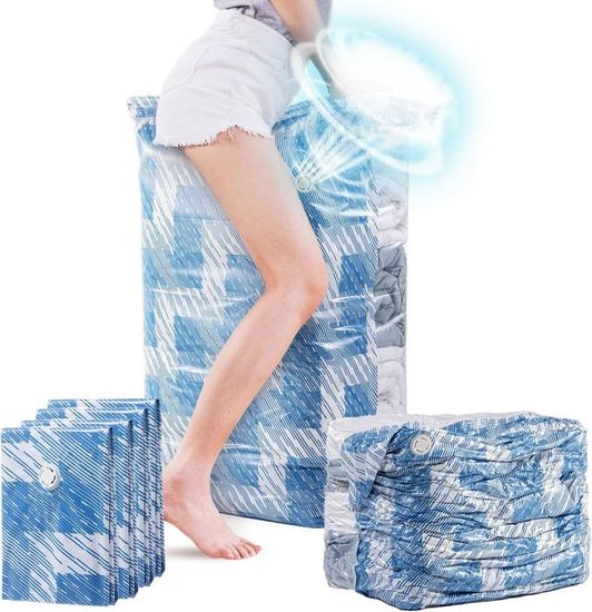 20pcs Sacs De Rangement Sous Vide + Pompe Sac De Voyage Sous Vide Housse Sous Vide Réutilisable