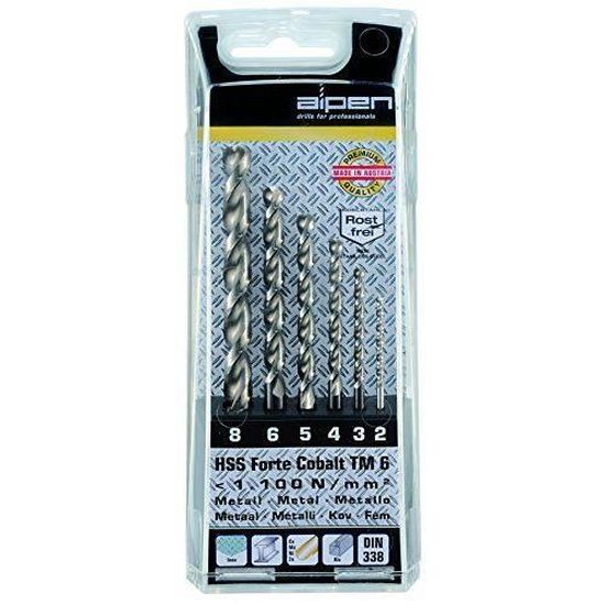 Punte Trapano HSS Cobalt 9.0x125 Mm ALPEN - Confezione Da 10 Pezzi - Per Forature Precise