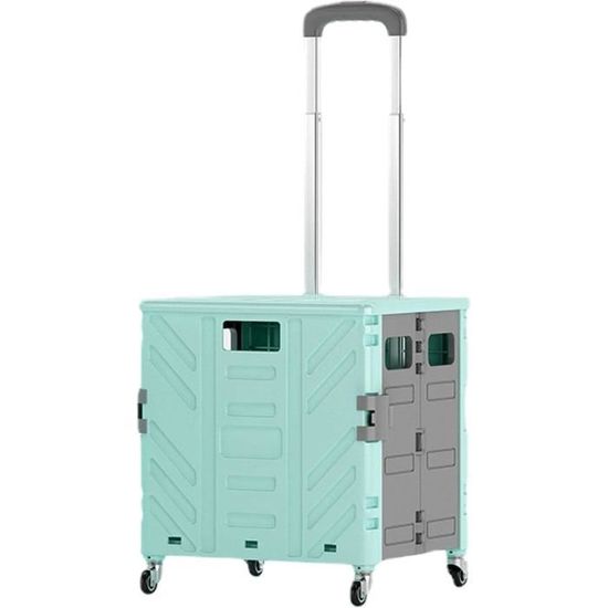 Chariot Roulant Pliable Rose - Caisse à Outils Avec Roues Verrouillables Et Poignée Télescopique 22.3 Cm