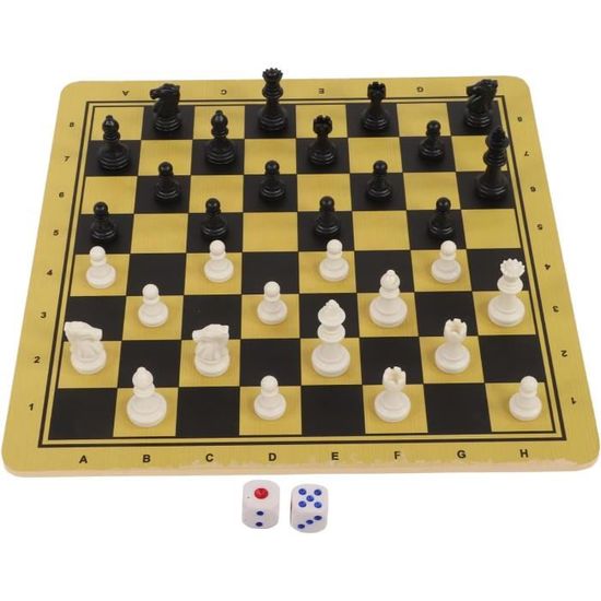Grand Jeu d'Echecs Armée Allemande Echiquier Coffret Rangement Noir