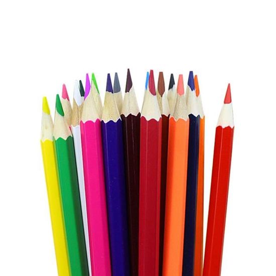 Ensemble de crayons de couleur à l'huile en bois tendre pour