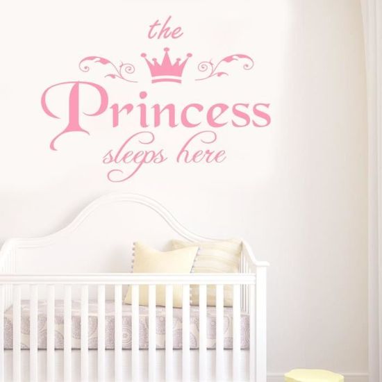 STICKERS LETTRES ADHESIVESLa Princesse Decal Salon Vinyle Chambre