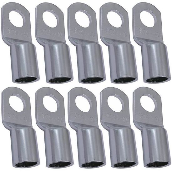 C44935 - Lot De 10 Cosses Electriques À Oeillet Tubulaire - Oeil - 6Mm
