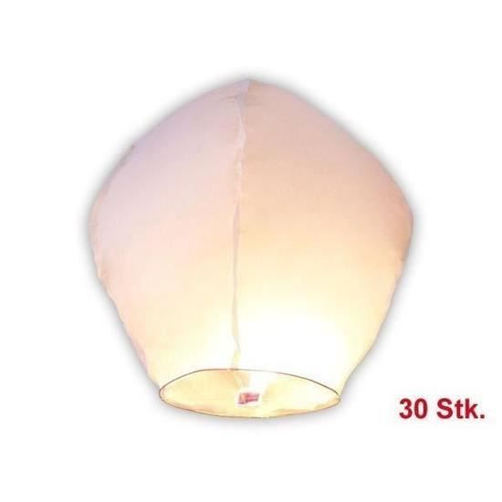 30 Lanternes Volantes Biodégradables - Lampions Ciel Fête Mariage - Éco-responsable