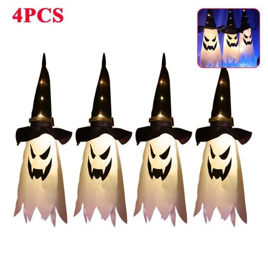 QPURP Lot De 3 Mini Figurines De Citrouille D'Halloween, Chapeau