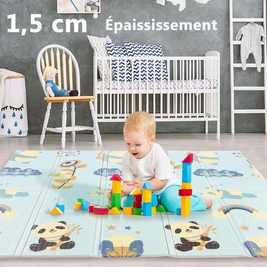 Tapis pliable de jeu épais pour bébé enfants, antichoc, 200x180x1cm 