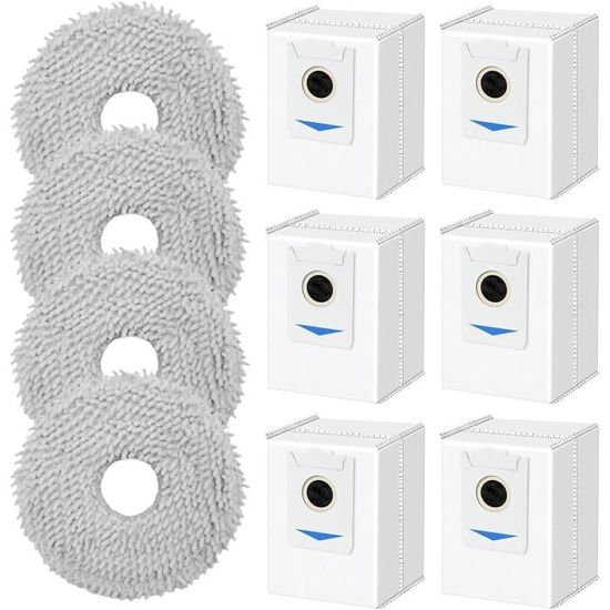 Ecovacs T80 Omni Accessoires Kit D'accessoires Pour Aspirateur Robot ECOVACS DEEBOT X5 Omni/X5 Pro Avec 1 Brosse à Rouleau, 2 Filtres HEPA, 6 Lingettes, 4 Sacs à Poussière, 6 Brosses Latérales, 1 Ecovacs T80 Omni Accessoires Kit D'accessoires Pour Aspirateur Robot ECOVACS DEEBOT X5 Omni/X5 Pro Avec 1 Brosse à Rouleau, 2 Filtres HEPA, 6 Lingettes, 4 Sacs à Poussière, 6 Brosses Latérales, 1