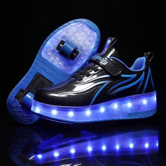 Chaussures à Roulettes LED Enfants - Baskets Roller Rétractables Unisexe