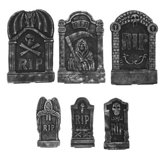 6pcs Tombstones de pierres tombales durables accessoires marque-place - porte-nom service de table