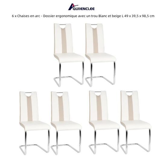 FurnitureR Lot De 4 Chaises De Salle à Manger, Pivotant à 360°, Pieds Radiaux En Métal, Dossier
