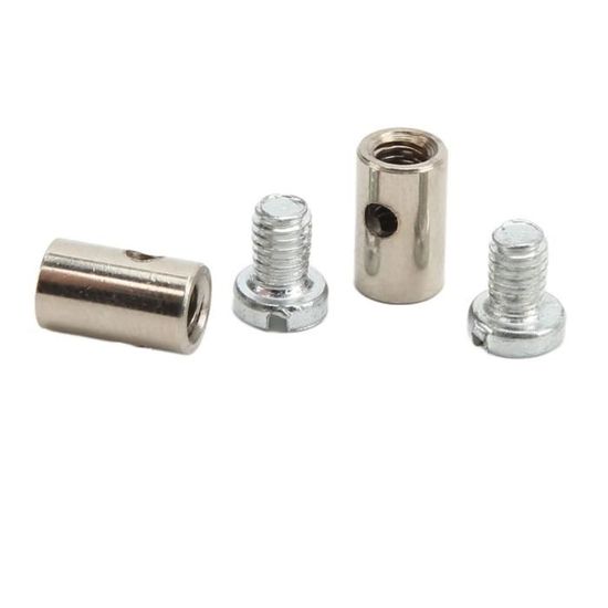 ECSiNG 10pcs Câble De Frein Mamelon Vis Remplacement Moto Sans Soudure Câble D'accélérateur Mamelon Accessoires Pour Voiture Moto Vélo Métal