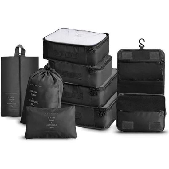 Ensemble de cubes d'emballage - organisateur de valise ou de sac - sacs  d'emballage 