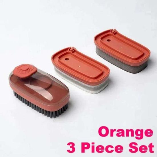 Brosse à Chaussures Avec Réservoir De Détergent - Nettoyage 3 En 1, Protège Les Mains (Vert)