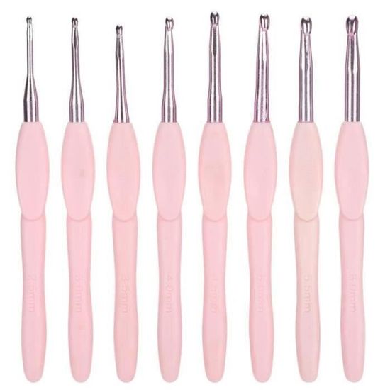 Kit De Crochet Ergonomique 9 Pièces – Tailles 2 Mm à 6 Mm | Pour Débutants, Avec Marqueurs Et Sac | Poignées Douces Confortables